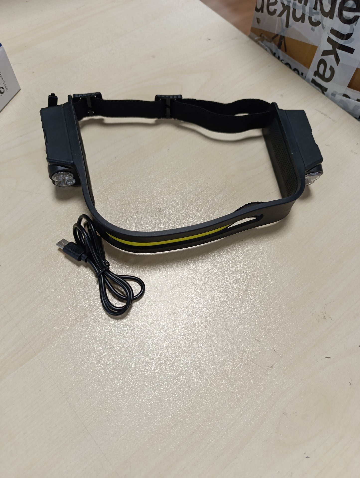 206218 - DIBONIUR Llambë koke LED ultra e fuqishme, e rikarikueshme, IPX4 e papërshkueshme nga uji, me 8 mënyra ndriçimi dhe sensor lëvizjeje, për kamping, vrapim, peshkim