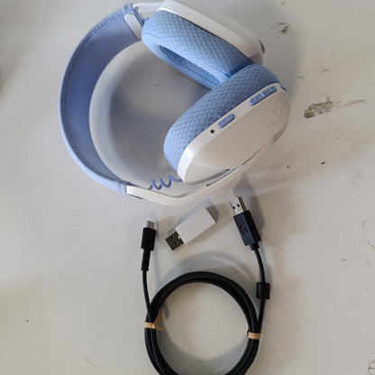266186 - LOGITECH G G435 LIGHTSPEED - Kufje për Lojëra me Pa Tel Bluetooth, Kufje të Lehta Mbi Vesh, Mikrofonë të Integruar, Jetëgjatësi Baterie 18-Orë, Kompatibël me Dolby Atmos, PC, PS4, PS5, Smartphone - E Bardhë