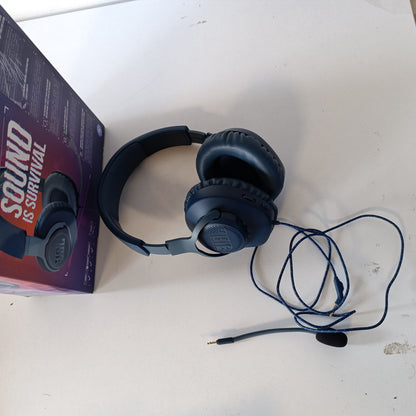 268231 - JBL Quantum 100 – Kufje për Lojëra me Tel dhe Mikrofon të Lëvizshëm – Ngjyra: Blu