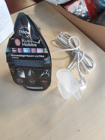 221767 - RUSSELL HOBBS Hekur me Avull [3100W, Fuqi Ekstra e Avullit 210g, Rezervuar Uji 350ml, Pllakë Qeramike, Funksion Vetëpastrimi, Anti-Gëlqere, Ndalim Pikimi, 70g/min] 20630-56.