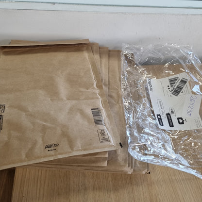 269290 - Zarfa të Mbushura, Zarfa Transporti të Mbushura, Zarfa me Flluska me Ngjyra Kraft, Qese Transporti Paketash në Madhësi të Ndryshme, Zarfa Plastikë Transporti me Flluska · m-office (220x340 mm, 9 njësi)