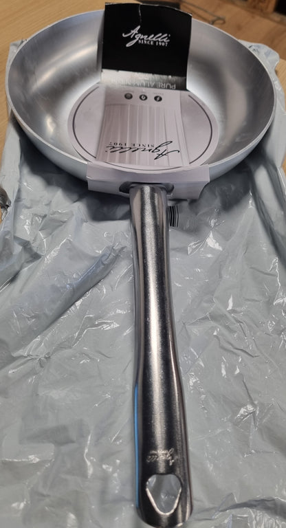 213632 - PENTOLE AGNELLI Tigan i thellë profesional prej alumini, 3 mm, me dorezë çeliku inox, jo-ngjitës, 28 cm