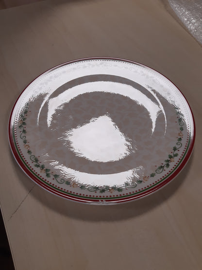 209214 - VILLEROY & BOCH Pjatë Darke Winter Bakery Delight Shooting Star, 27cm, Porcelan Premium, e Bardhë/e Kuqe/Bezhë