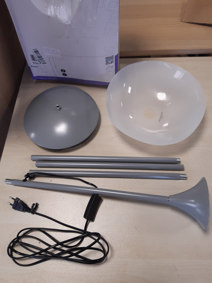 255854 - REALITY Llambë Dyshemeje, 1xE27, maks. 100.0 W, Plastikë, E bardhë, Ø:230 mm, L:180.0 cm, IP20, Ndërprerës me kabllo