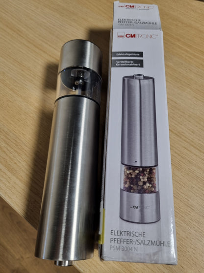 224992 - CLATRONIC Mulli elektrik për kripë dhe piper PSM 3004 N | Mekanizëm bluarjeje qeramik | I trashë deri i imët | Me dritë | Funksionim me një dorë | 1 copë