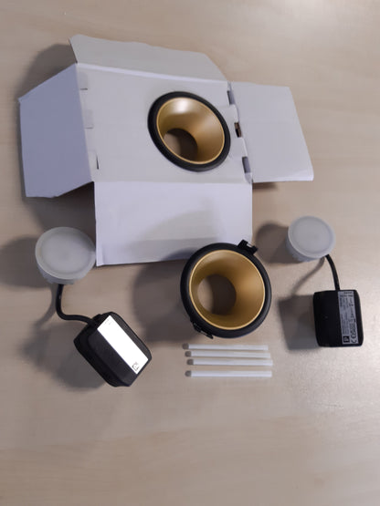 208201 - PAULMANN LED Cole 93404 me 3 Drita, E Zezë, Material Plastike dhe Nikeli i Alumin, 3x6 Vat, Set 3 Pjesë, Kablllo e fshehur me Ngjyrë Ari Mat, 2700 K, 19.5 W