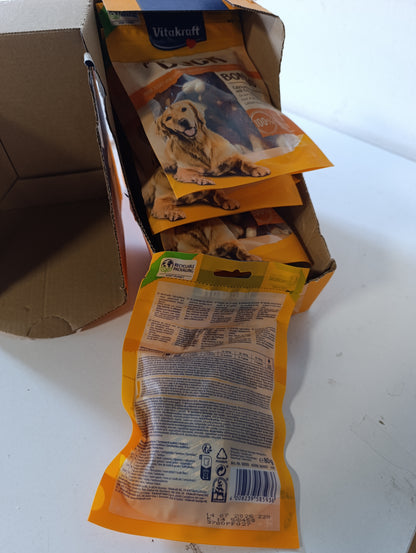 214991 - VITAKRAFT Ushqime për qen, kocka kalciumi me mish rose, pa sheqer të shtuar (8 x 80g)