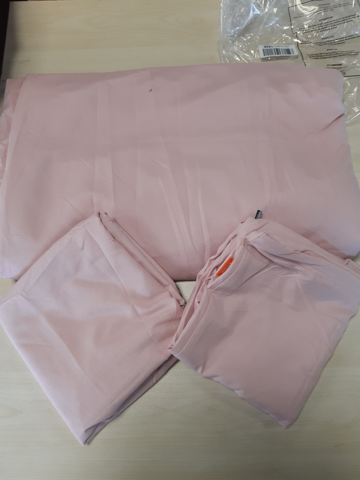 167940 - AISBO Set çarçafësh 200x220cm, 3 copë Rozë - Mikrofibre me zinxhir, mbulesë jorgani Oeko-Tex e çertifikuar 220x200cm dhe mbulesë jastëku 80x80cm, i butë dhe pa hekur