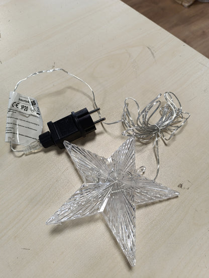 216020 - SPETEBO Dekorues për pemën e Krishtlindjeve me 10 LED dhe prizë elektrike - 18 x 22 cm