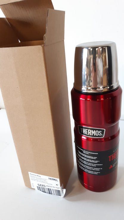 218357 - TERMOS Termos Inox King, shishe, e kuqe, 0.47l - çelik inox, i papërshkueshëm nga rrjedhjet, mban pijet të ngrohta për 12 orë dhe të ftohta për 24 orë, pa BPA