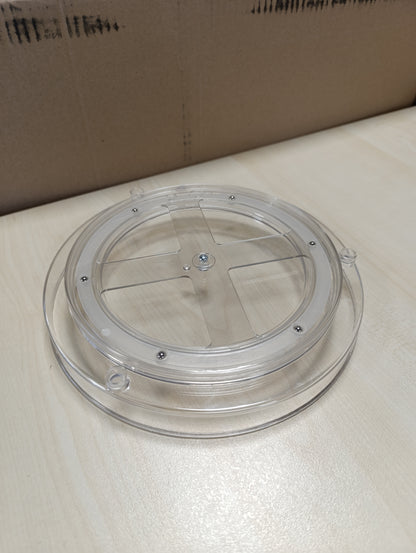 258258 - Organizues Frigoriferik Rrotullues, Mbajtëse Erëzash Lazy Susan, dimensione: 23.5 cm, rrotullim 360°, material: çelik inox