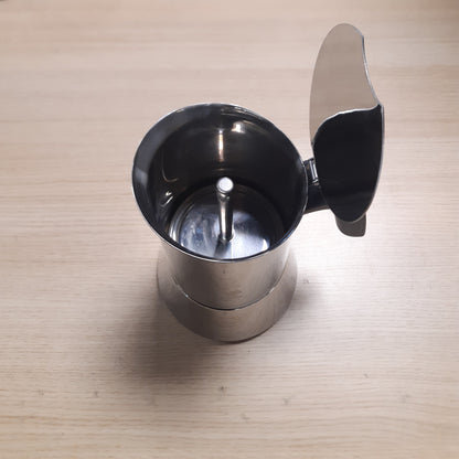 255585 - BIALETTI Venus Induction, Makinë kafeje Espresso prej çeliku inox, e përshtatshme për të gjitha llojet e sobave, 10 gota (460 ml), Alumini, Argjend