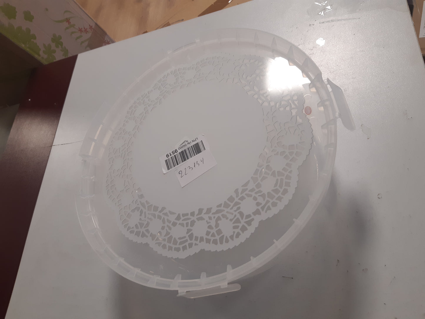 223134 - SNIPS Mbajtëse për torta, Kuti transporti për torta me 4 kapëse sigurie, Kupolë torte 28 x 9 cm, Prodhuar në Itali