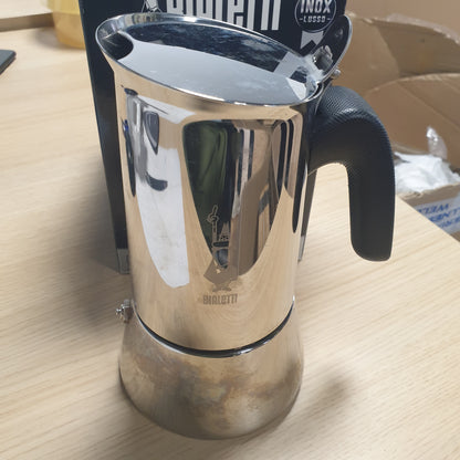217599 - BIALETTI Makinë kafeje Venus me induksion për espresso, Pllakë gatimi prej çeliku inox, e përshtatshme për të gjitha burimet e nxehtësisë, kapacitet 6 gota, alumini, 235 ml, argjendi
