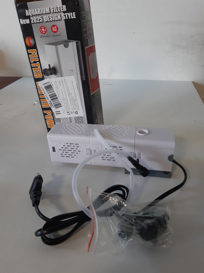 219946 - INDRNIF Filtër i Brendshëm Akuariumi 30-150L - 6W, Shkallë Rrjedhjeje 500L/H, Pompë Filtri e Brendshme me Sfungjerë, Filtër 4-në-1