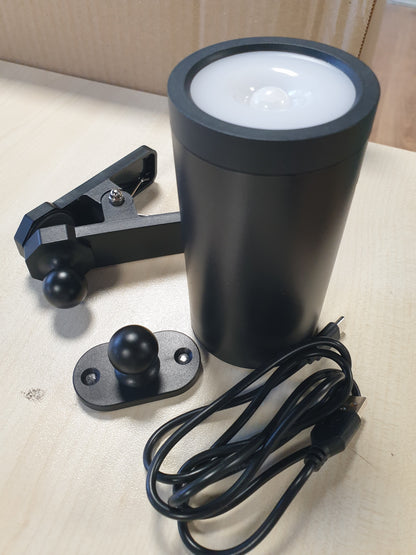 227560 - REV Dritë muri LED - Llambë muri me bateri dhe sensor lëvizjeje, 180lm, pa tel, e zbehtë, e rrotullueshme 360°, IP54, e zezë