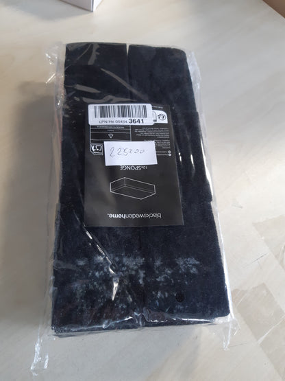 225200 - blackswedenhome Sfungjer SVAMP me 12 pjesë për kuzhinë, i zi, i qëndrueshëm dhe universalisht i përdorshëm