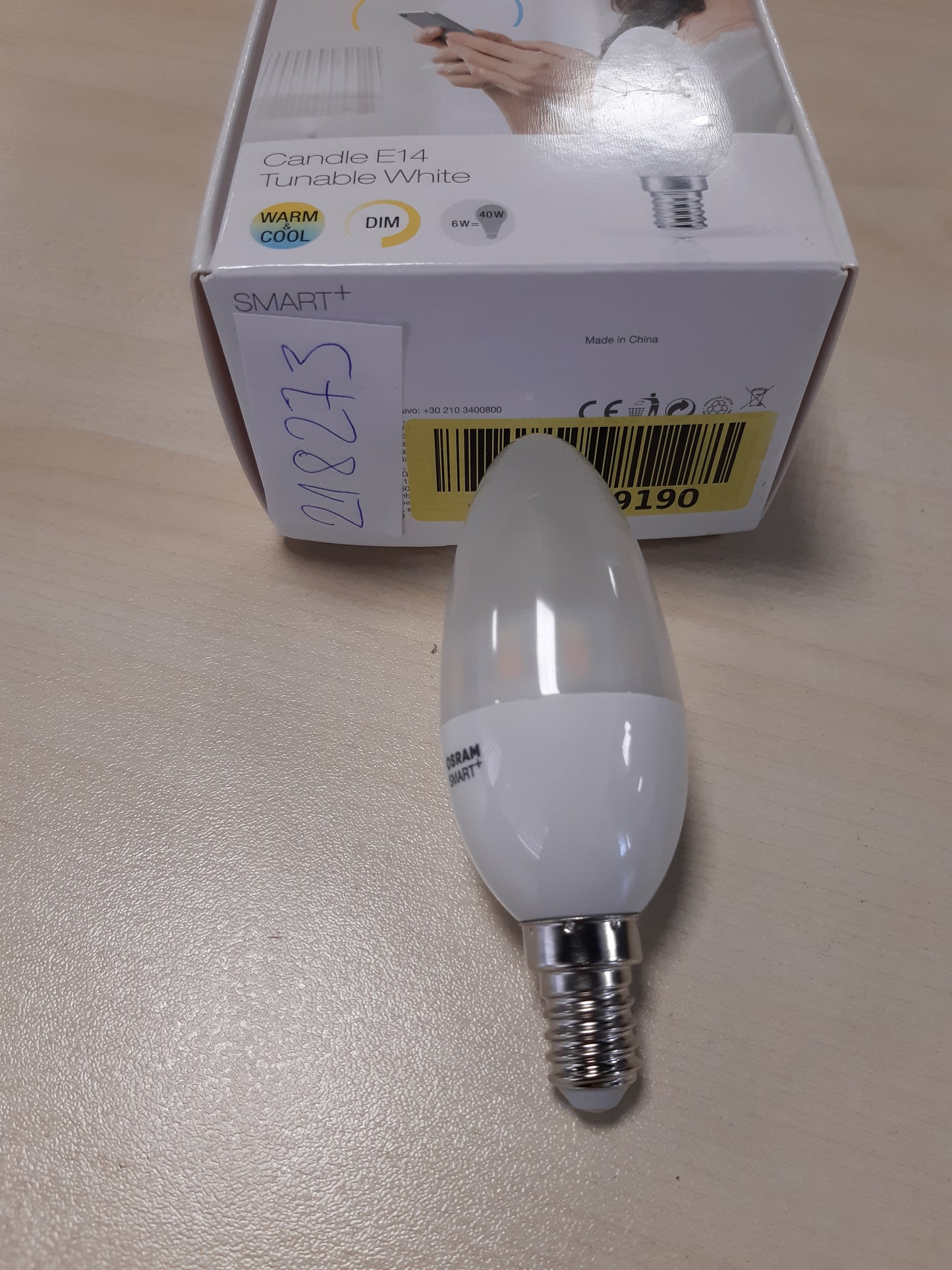 218273 - OSRAM Smart+ LED, llambë ZigBee E14, 2700K - 6500K, e errësueshme, përputhshme me Echo Plus dhe Echo Show (Gjenerata e 2-të), përputhshme me Philips Hue Bridge