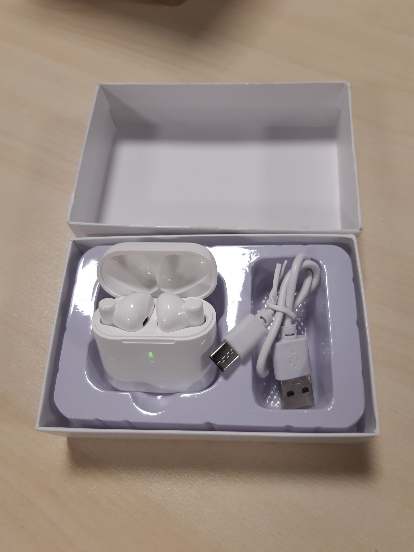 189571 - TOPMEG Kufje Bluetooth pa tel, Stereo Sound HiFi, Mikrofon i integruar HD, Kontroll me prekje, Rezistent ndaj ujit IPX7, Kohë loje 35 orë, për Telefonat iOS dhe Android, të bardha