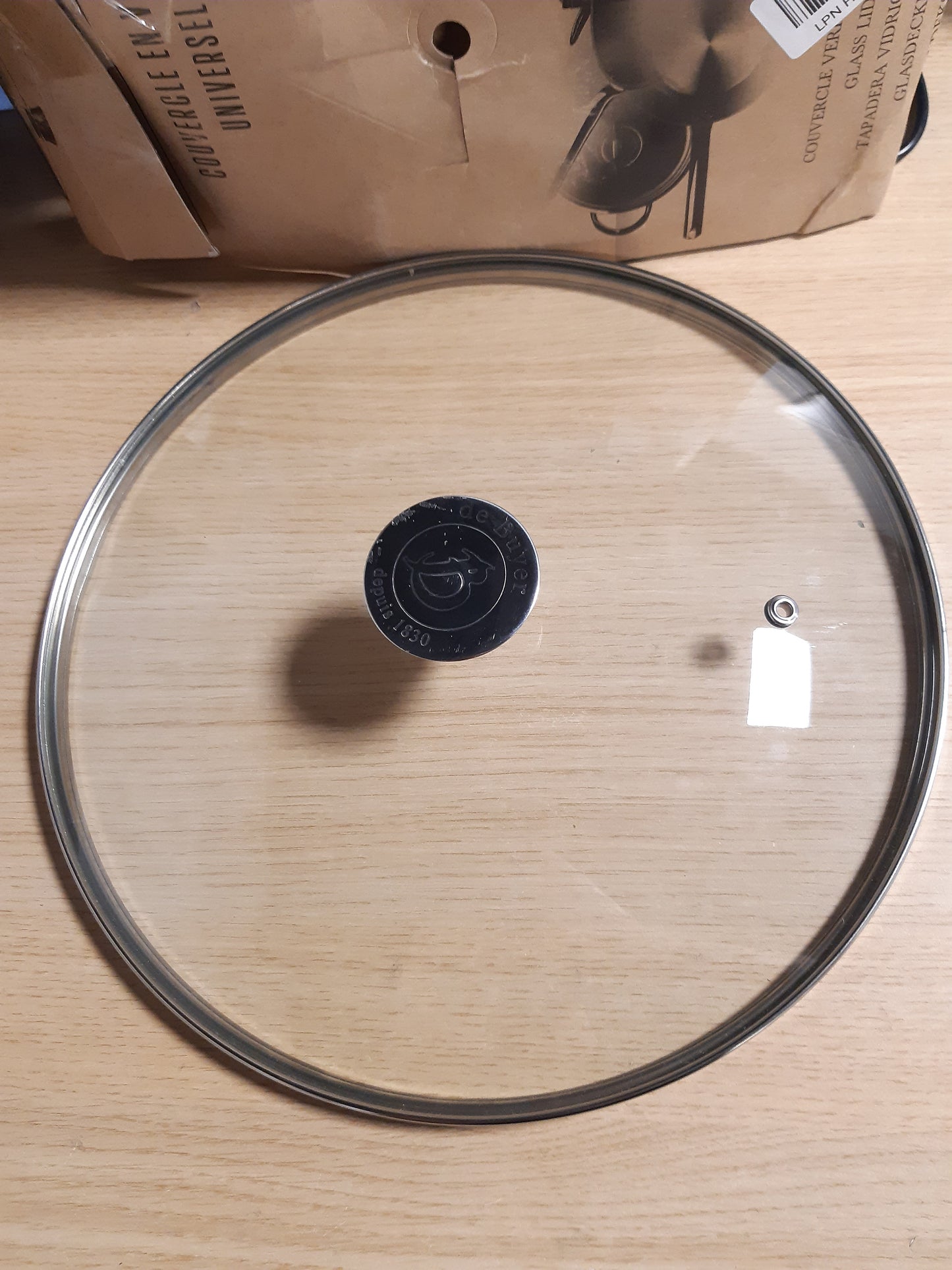 213679 - DE BUYER Kapak qelqi me urë çeliku inox, diametri 28 cm