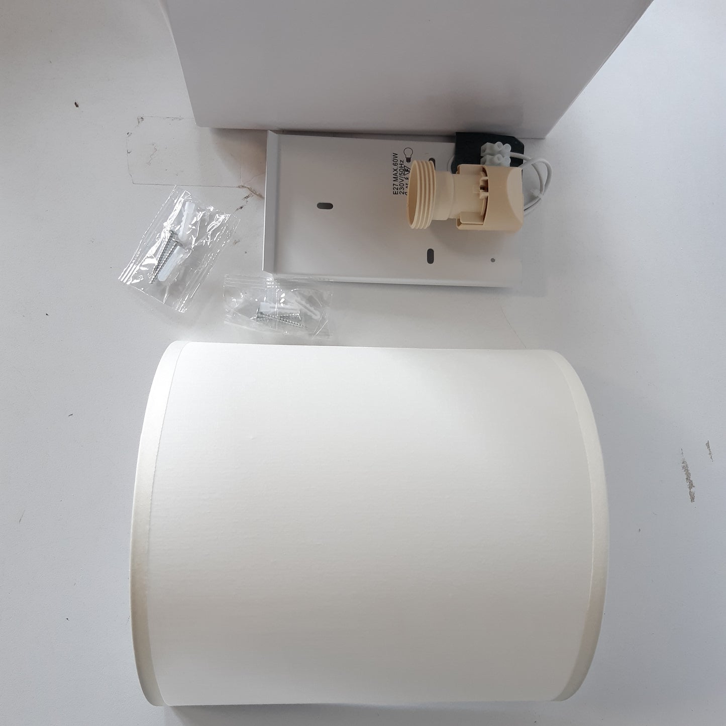 250476 - LIGHT EXPERIENCES Llambë Muri me Ndriçim nga Pëlhura, Gjerësi: 21 cm, Ndriçim Muri me Ndriçim Indirekt, Krem E27, Dhomë Ndenjeje, Dhomë Gjumi