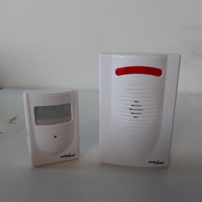 246394 - GB3400 Detektor Lëvizjeje Pa Tel Jeshile-Blu me Alarm, Sensor Mini Alarmi Pa Tel deri në 120m, IP44 Rezistent ndaj Motit, 5 Melodi