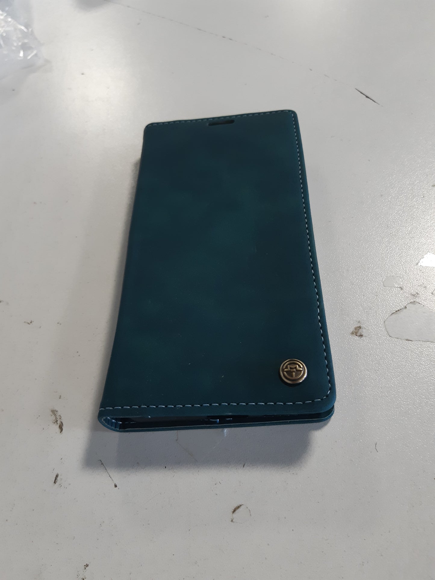 267159 - OWLHOLD Mbrojtëse telefoni për Xiaomi Redmi Note 11 Pro/12 Pro 4G, Mbrojtëse lëkure premium, lëkurë e butë nubuck klasike, Mbrojtëse rezistente ndaj goditjeve - Blu e çelët