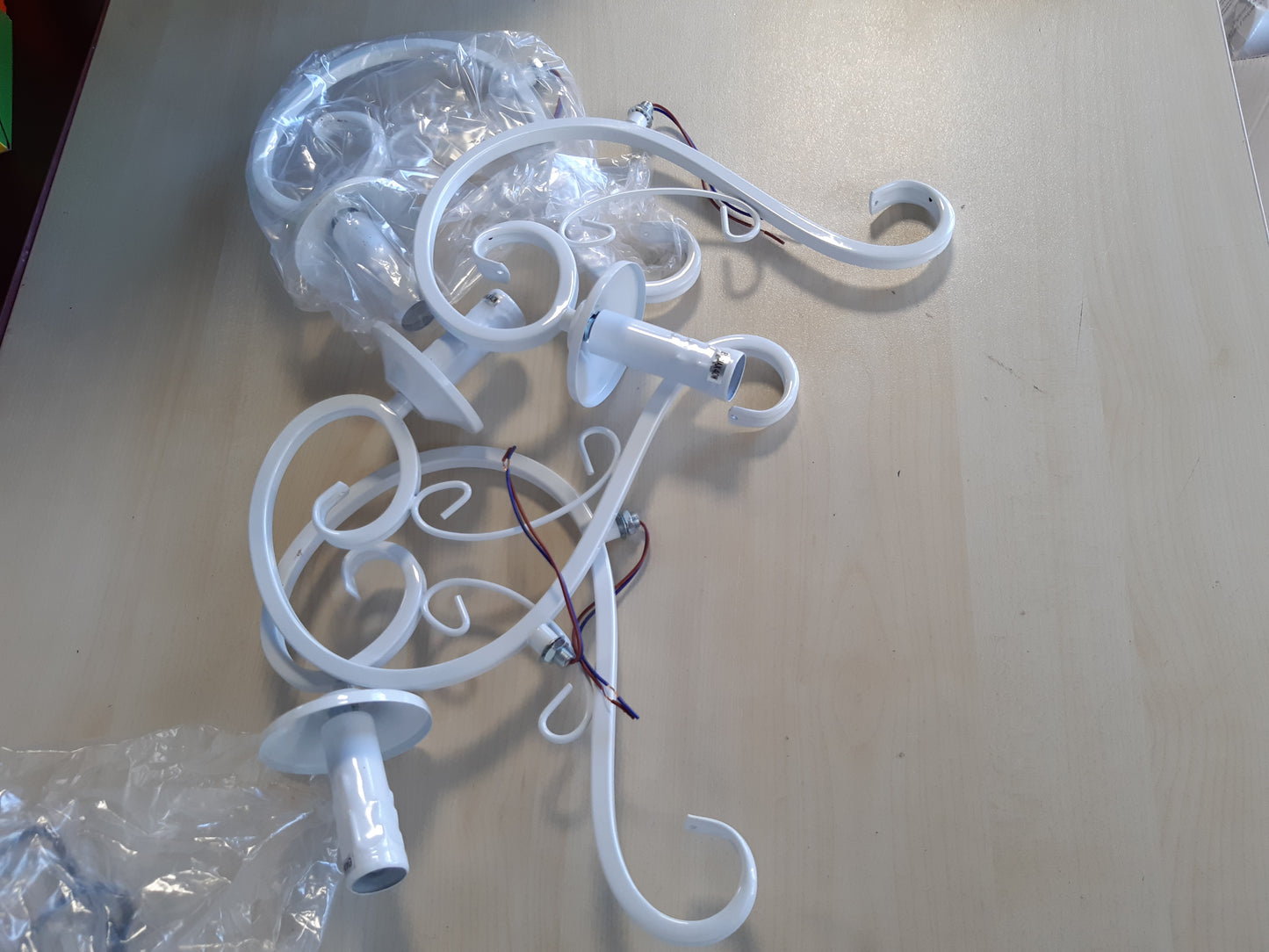 177288 - GANEED Llamba Muri në Metal E Bardhë Retro Vintage, Modeli Rustik për Dhomën e Ndenjes/Dhomën e Gjumit, Shkallët, Hollin, Sokli E14, Pako me 2 Llamba