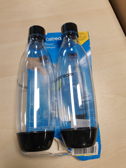 233546 - FUSE Shishe Plastike SodaStream 0.8L, Pa BPA, e Zezë, Pako me 2 Copë