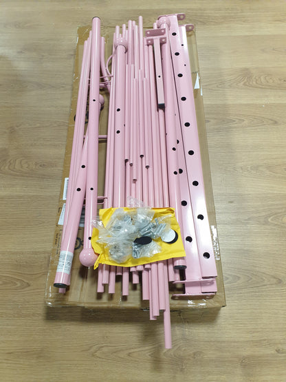 244391 - VIDAXL Kornizë shtrati pa dyshek Rozë Metalike 90x200 cm