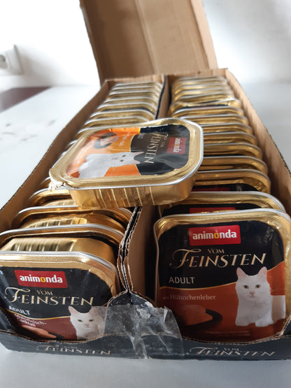 256783 - ANIMONDA VOM FEINSTEN ADULT VARIETY (32 X 100 G) - USHQIM I LAGËS PËR MACE TË RRITURA, PA DRITHËRA DHE PA SHEQER, ME PËRBËRËS 100% TË FRESHËT