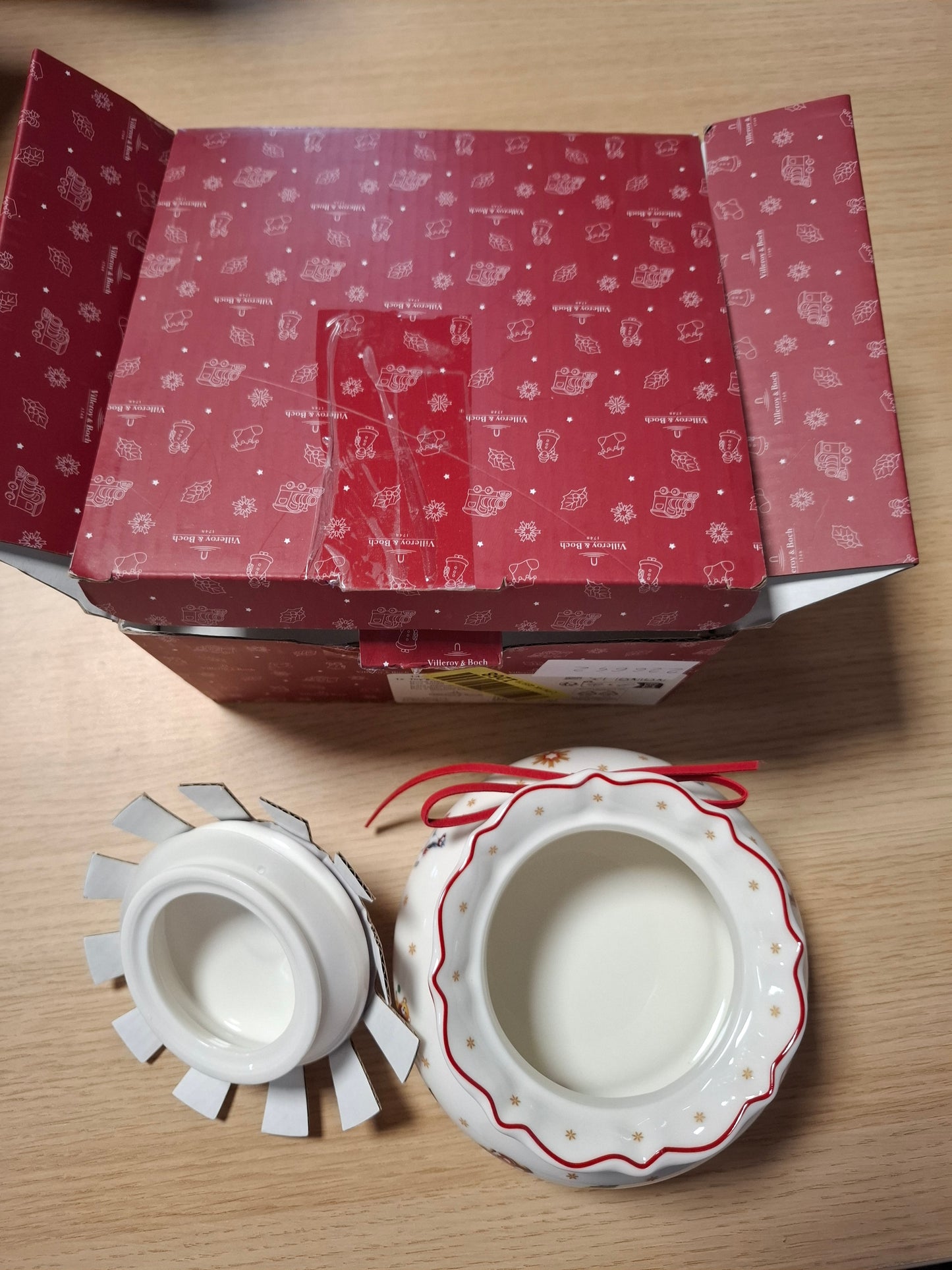 226642 - VILLEROY & BOCH Kavanoz i Vogël për Ruajtje Toy's Delight, Porcelan, për Biskota Krishtlindjesh, Dekorim Krishtlindjesh