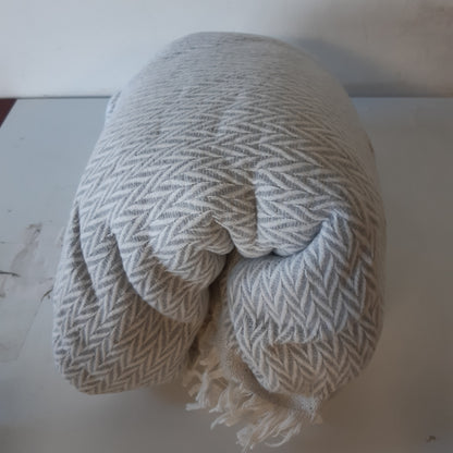213706 - TODOCAMA Batanije pambuku ekstra e butë, katër stinët, gri e çelët, 230 x 240 cm