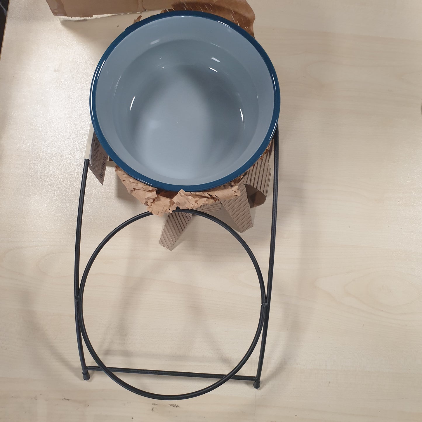 235576 - TRIXIE Eat on Feet Tas për Ushqim Qeni, 2 × 1.6 L/ø20 cm, Blu Petrol/Blu e Çelët/Gri/Gri e Çelët