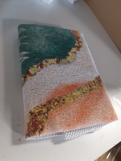 222539 - Dysheme dushi anti-rrëshqitëse 60 x 60 cm, Dysheme vaske e larëshme, anti-myk, prej PVC-je me ngjyrë loofah, dizajn mermeri oqeanik