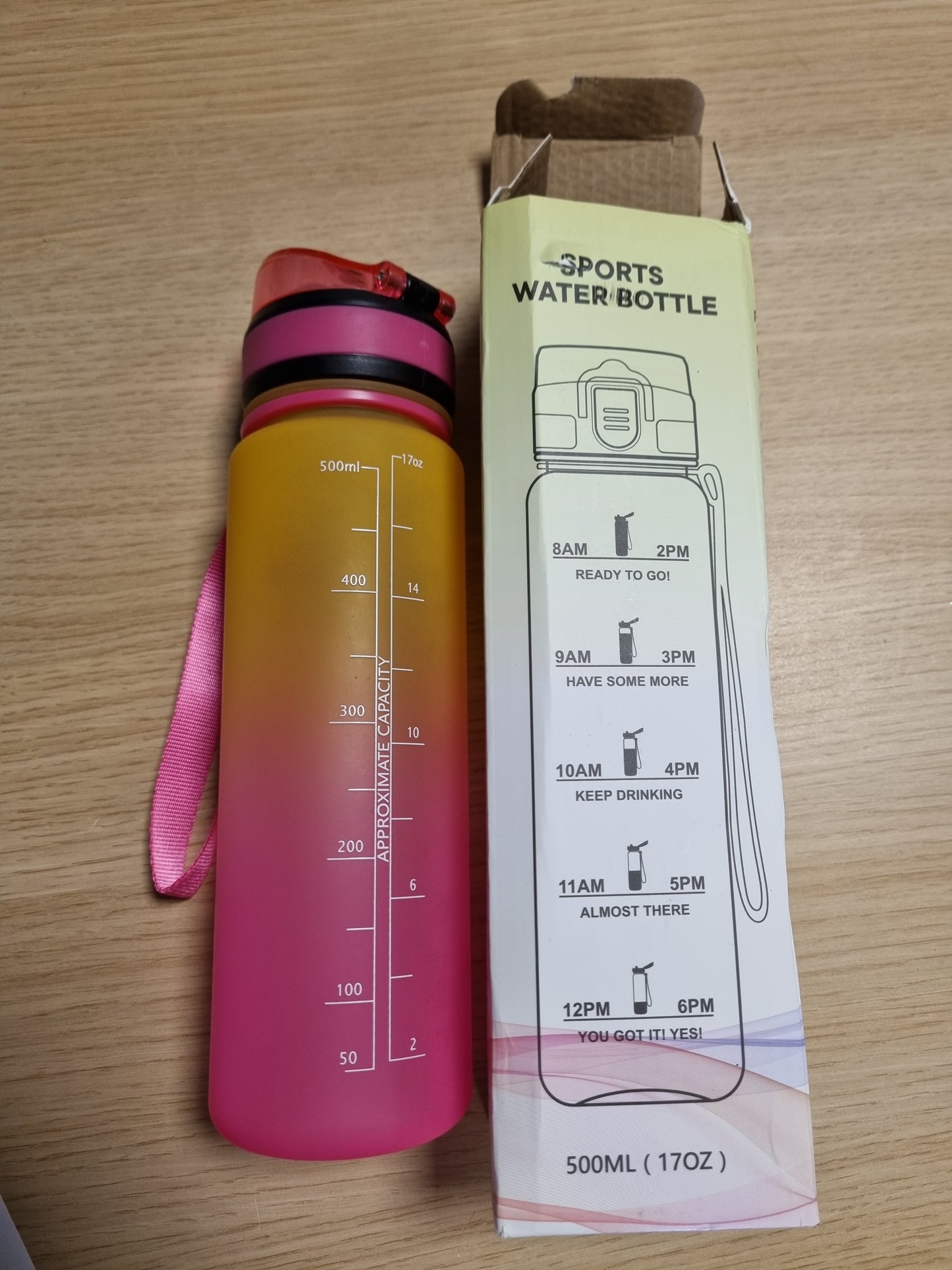 219651 - SHISHE UJI 500ml, pa BPA, me filtër, e papërshkueshme nga rrjedhjet, e ripërdorshme, për shkollë, sporte, zyrë, yoga, kamping
