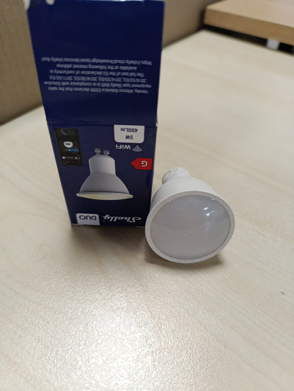 167870 - SHELLY LLAMBË LED DUO SMART HOME - GU10 me Errësim, Komandë Dixhitale nëpërmjet Aplikacionit dhe Wi-Fi, e Pajtueshme me Alexa dhe Google Home, 5W, 100-240V AC, 400LM, Ngjyra e Bardhë e Ngrohtë dhe e Ftohtë, Kursim Energjie