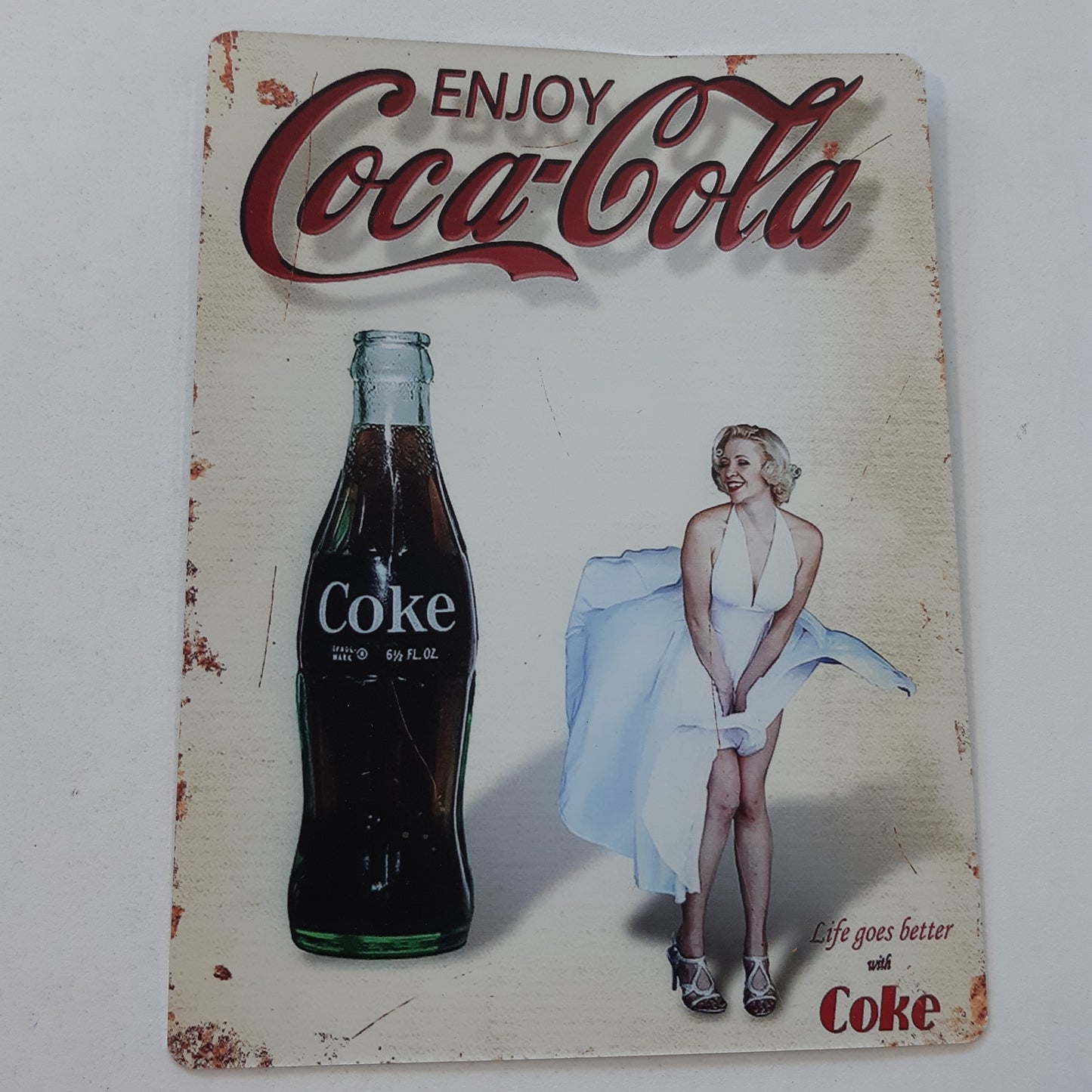 248974 - COCA COLA Vintage Wandwerbung Retro Blechschild, KÃ¼che Drink Pop UK, A5 (200 x 150 mm)