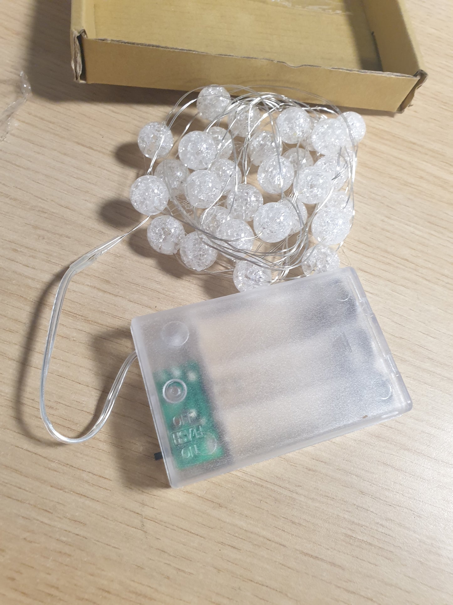 216625 - Kaleora Drita me tela kristali, 3M 30 drita LED me rruaza kërcitëse, që punojnë me bateri, drita të ngrohta