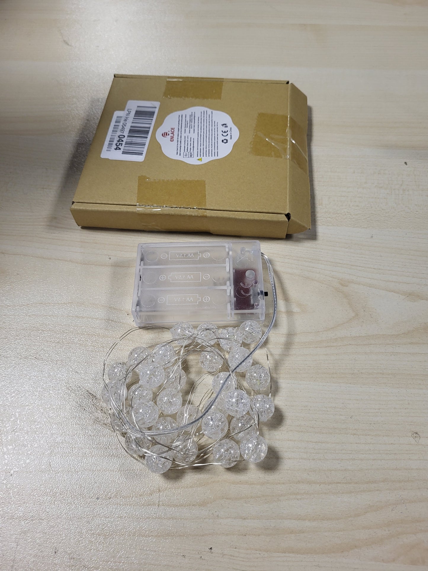 216772 - ENLACE Drita me tela kristali, 3M 30 LED që punojnë me bateri, Drita me tela kristali me kërcitje për dasma, Krishtlindje, Ditën e Shën Valentinit, Dhomë gjumi, Dekorim festash, të bardha