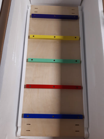 175029 - LULULEARN Trekëndësh Ngjitjeje 4-në-1, Hark dhe Rampë Rrëshqitëse, Material i Palosshëm, Përdorim të Brendshëm dhe të Jashtëm, Për Fëmijët 1+ Vjeç, Mësim Aktiv Montessori (E Bardhë)