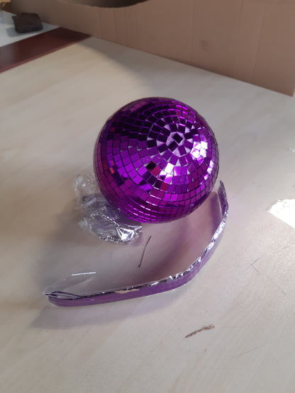 225029 - Top diskoje pasqyrë 15 cm, topa diskoje të varur, me pasqyra mini vetëngjitëse dhe grepa, ideal për festa ose efekte ndriçimi për DJ