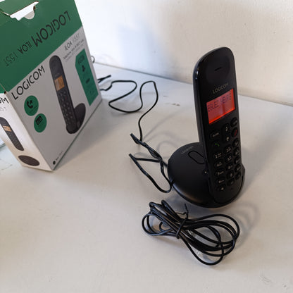 266686 - LOGICOM Telefon fiks pa tel ILOA 155T, sekretari telefoni/regjistrues, analogë dhe DECT, i zi