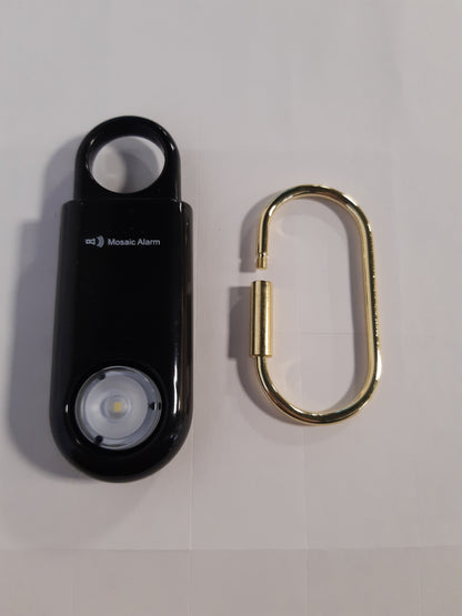 165193 - MOZAIK Alarmi Personal 130dB me Dritë Stroboskopike, Sirenë me Karabinë, për Femra, Fëmijë në Shkollë, Vrapues Naten, Ecje në Male, Parandalimi i Arinjve, Alarmi i Vetëmbrojtjes