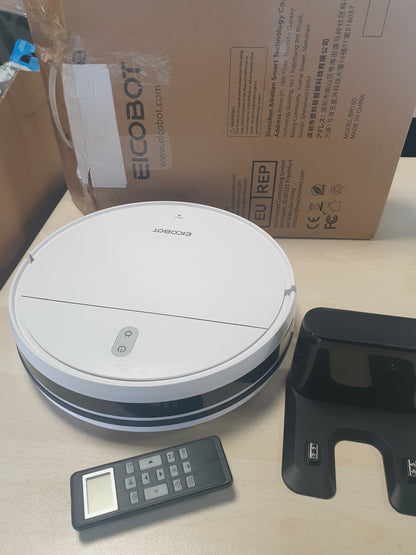 245073 - EICOBOT Kombinim fshese me korrent dhe mop robot, 2-në-1, e hollë 2.91", me vetëkarikim, e bardhë