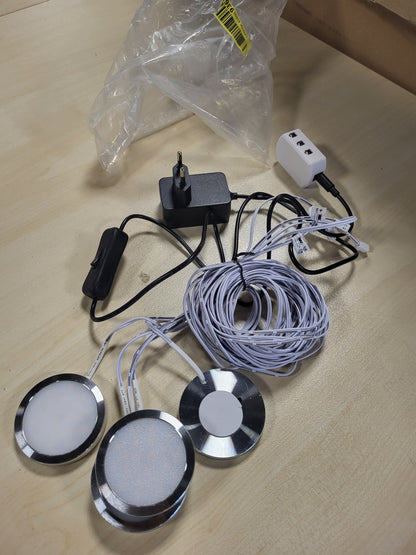 167899 - VLIO - Set Ndriçuesh LED për Dollap me 6 Pjesë, Drita të Bardha të Ngrohta, Fuqi 15W, Intensitet 1500LM, Përshtatshme për Dollapë, Dollapë Vere, Gardëroba, Kuzhina