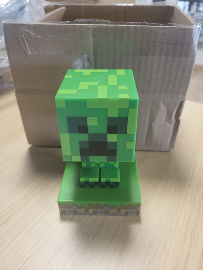 257425 - Dritë Minecraft Creeper, Llambë 3D, 12 cm e lartë, funksionon me bateri