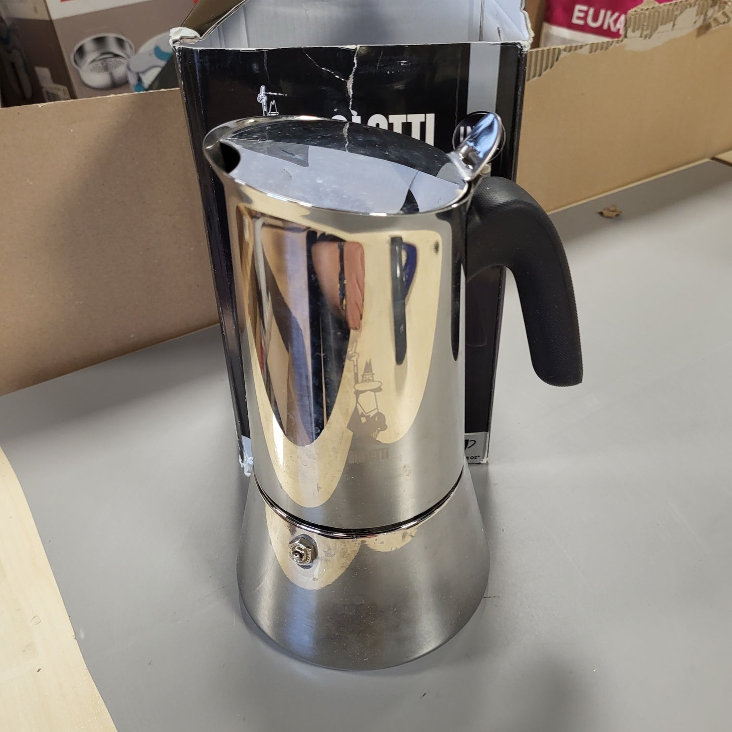 260341 - BIALETTI - Venus Induction i Ri, Makinë kafeje Espresso prej çeliku inox, 10 gota (460 ml), e përshtatshme për të gjitha llojet e sobave, Alumini, Argjend