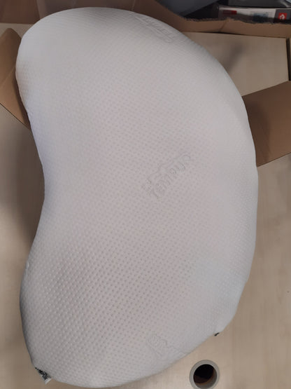 191173 - TEMPUR - Jastëk Sonata Memory Foam, Mbështetës Qafe Ergonomik M (61 x 40 x 11 cm), për Fjetësit me Shpinë dhe Anash, Ndjeshmëri e Fortë, Materiali: Foam, Ngjyra: Bardhë