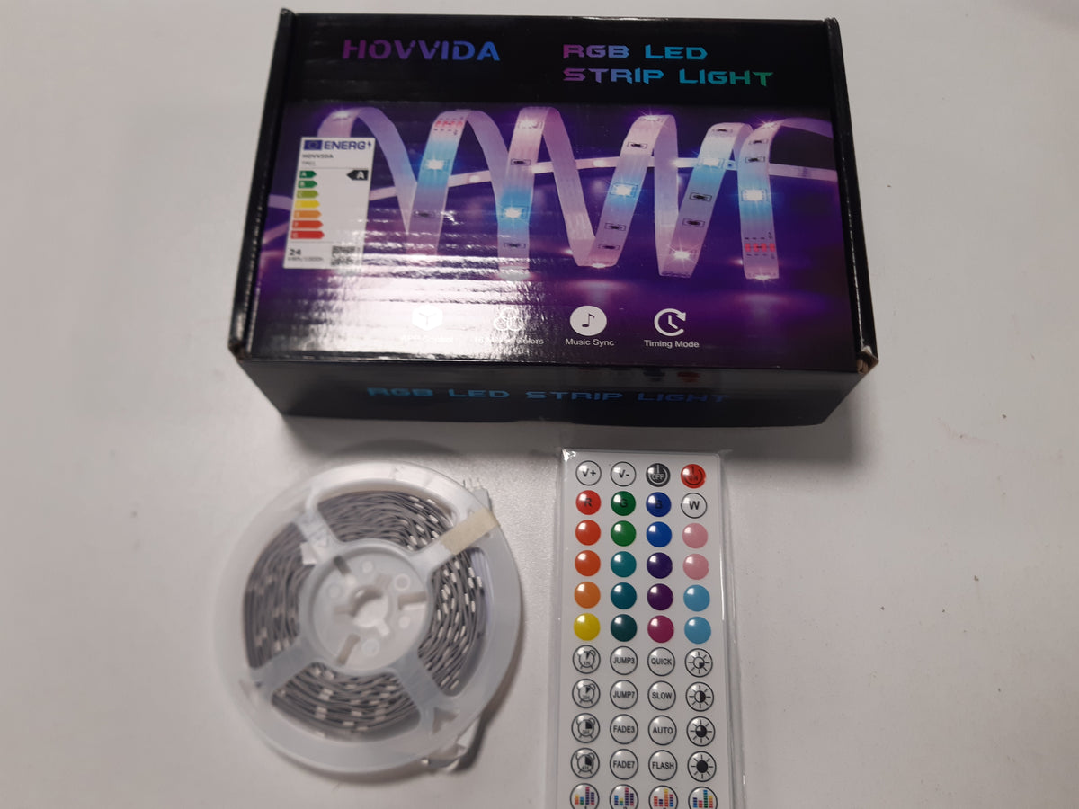 238122 - HOVVIDA Shirit LED 5M, 30 LED/metër, 150 LED, RGB, Aplikacion ...
